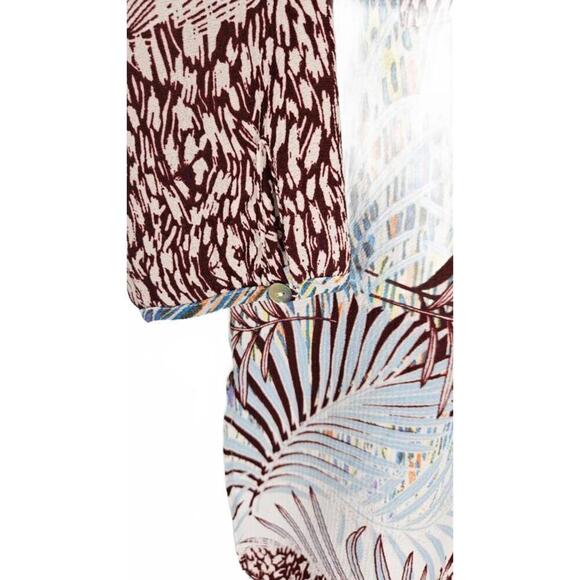 Fig & Flower Anthropologie Women's Tropical Printed Boho Hi-Lo Tunic/Dress Small - Picture 4 of 10